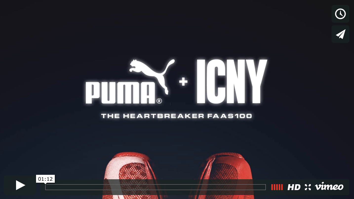 Video: Puma x ICNY "Heartbreaker" FAAS 100