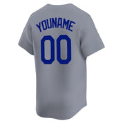 Custom Men's Los Angeles Gray Away Limited Player Authentic Baseball Jersey