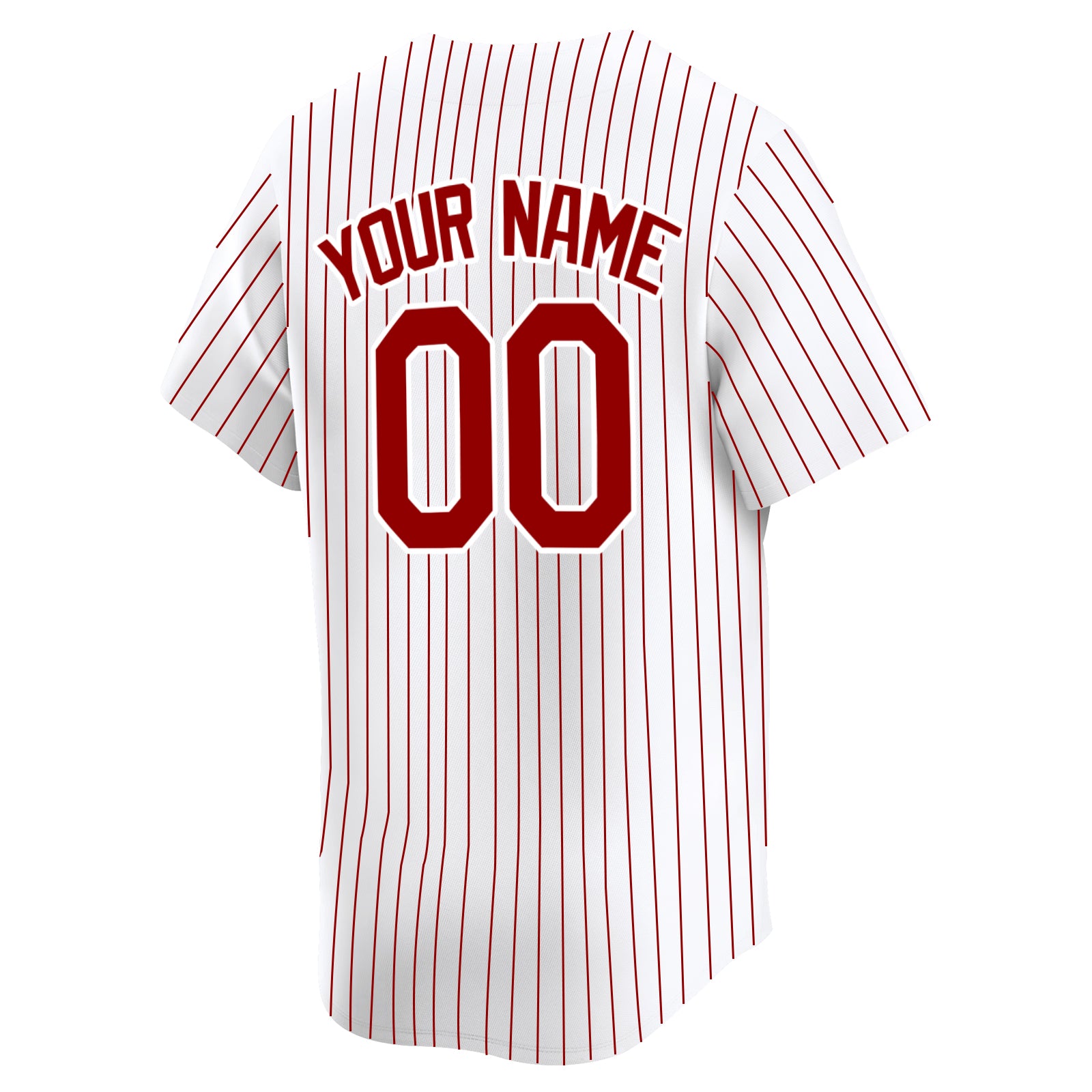 Custom Men's Philadelphia White Home Red Stripe Limited Authentic Baseball Jersey