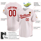 Custom Men's Philadelphia White Home Red Stripe Limited Authentic Baseball Jersey