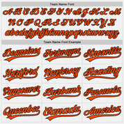 Custom White Orange-Black Two-Button Unisex Softball Jersey