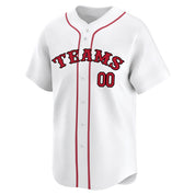 Custom Men's Boston Red White Home Replica Authentic Baseball Jersey