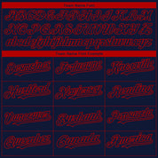 Maßgeschneidertes Unisex-Softball-Trikot mit zwei Knöpfen und 3D-amerikanischer Flagge in Marineblau, Rot und Weiß