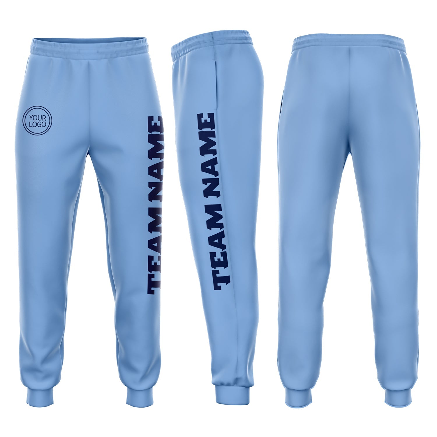 Pantalon de survêtement Jogger bleu marine clair personnalisé
