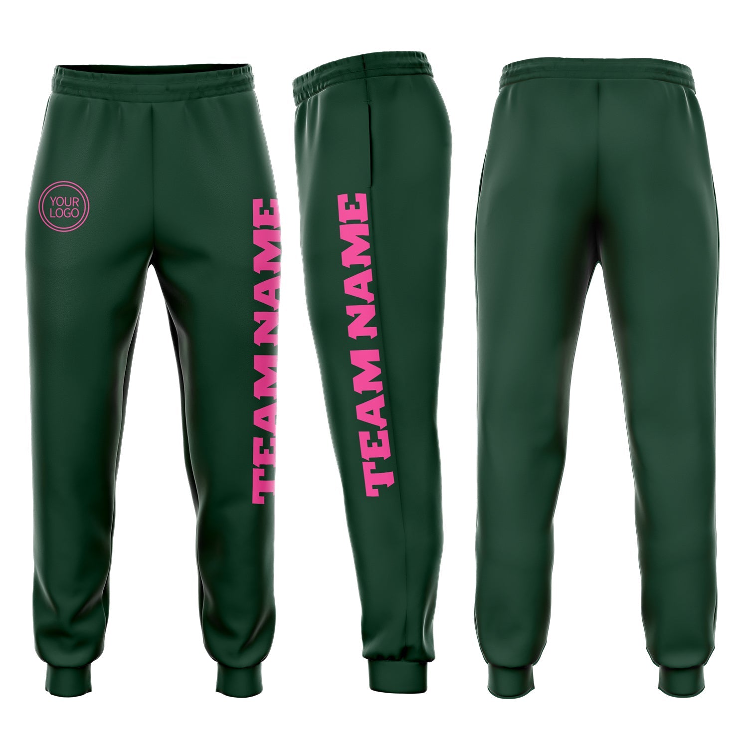 Pantalon de survêtement Jogger en molleton rose vert personnalisé