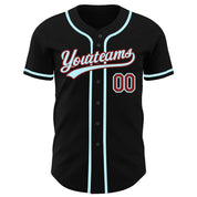 Custom Black Red Alternate Authentic Baseball Jersey