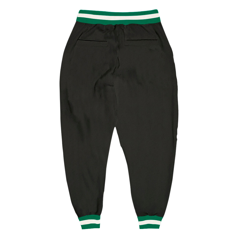 Maßgeschneiderte schwarze Kelly-grün-weiße Sporthose
