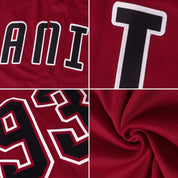 Personnalisé Crimson Gris-Blanc Authentique Baseball Jersey