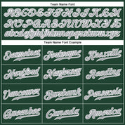 Benutzerdefiniertes authentisches Baseball-Trikot in Grün, Grau und Weiß