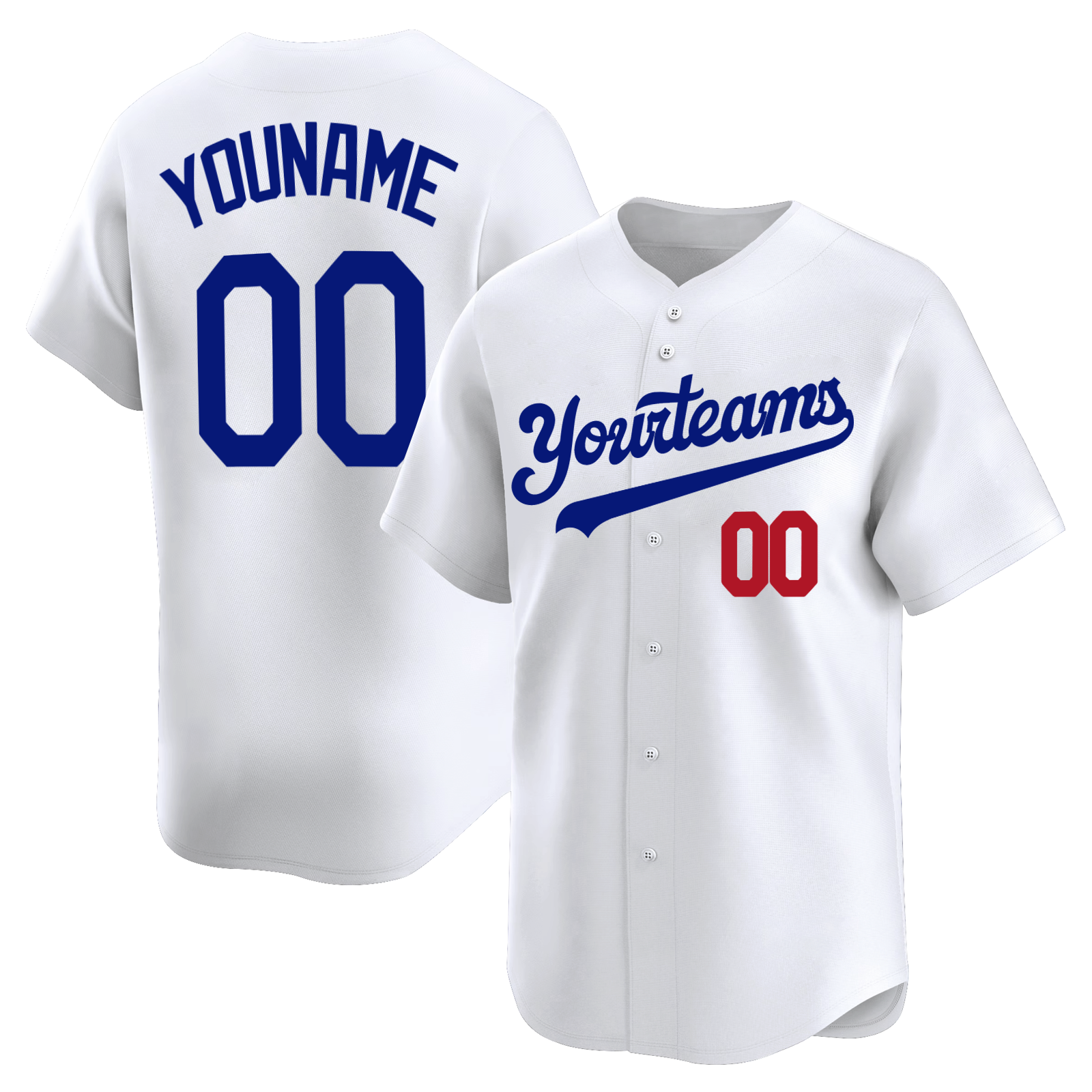 Custom Men's Los Angeles White Home Limited Player Authentic Baseball Jersey