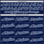 Jerseys de béisbol auténticos azules de encargo de la Marina-polvo