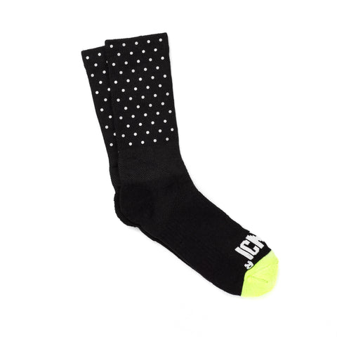 Mini Dot Reflective Half Calf Sock (Black)